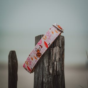 Verstelbare handgemaakte hondenhalsband van outdoor stof